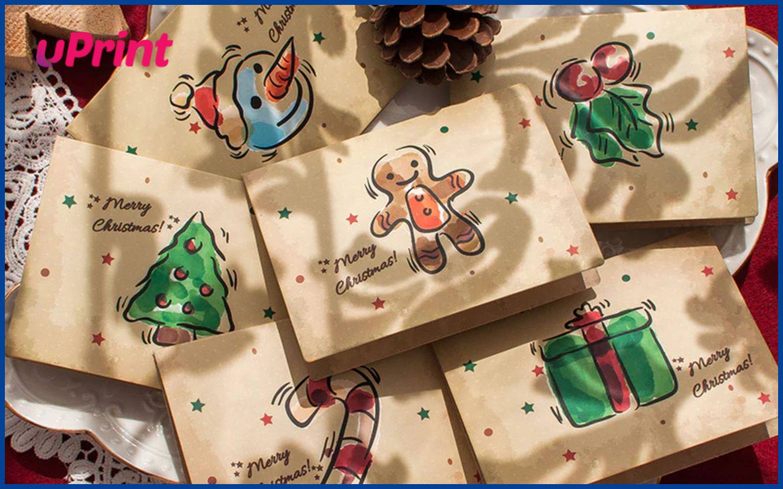 Mẫu in phong bì Giáng Sinh ngộ nghĩnh cho bạn bè và trẻ nhỏ
