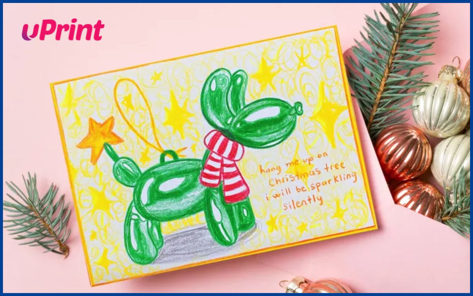 Mẫu in phong bì Giáng Sinh sáng tạo với tag treo mini đáng yêu