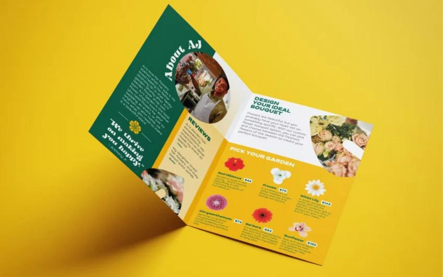 in tờ rơi gập đôi a4 tiệm hoa in tờ rơi gập đôi a4 tiệm hoa